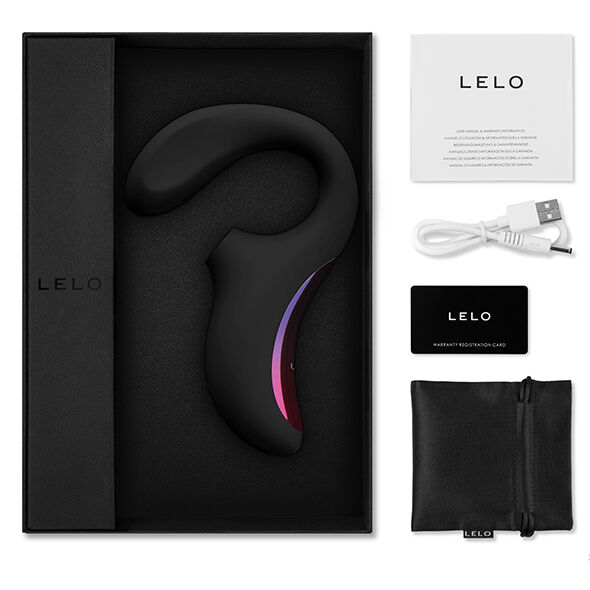 LELO - ENIGMA DOBLE ESTIMULACIÓN SUCCION MASAJEADOR NEGRO - Imagen 12