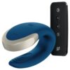 SATISFYER - APP DOUBLE LOVE VIBRADOR PAREJAS LUXURY AZUL