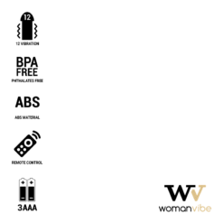 WOMANVIBE - ALSAN HUEVO CONTROL REMOTO NEGRO SILICONA PURPLE