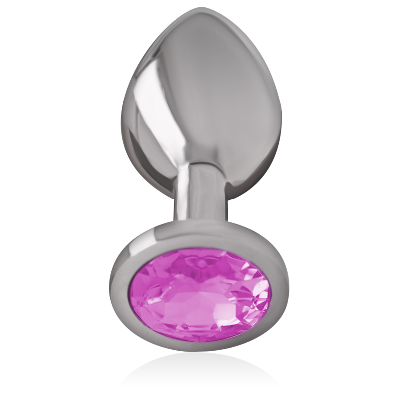 INTENSE - PLUG ANAL METAL ALUMINIO CON CRISTAL ROSA TALLA M - Imagen 3