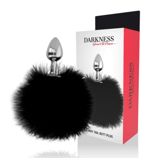 DARKNESS - EXTRA BUTTPLUG ANAL CON COLA NEGRO 7 CM