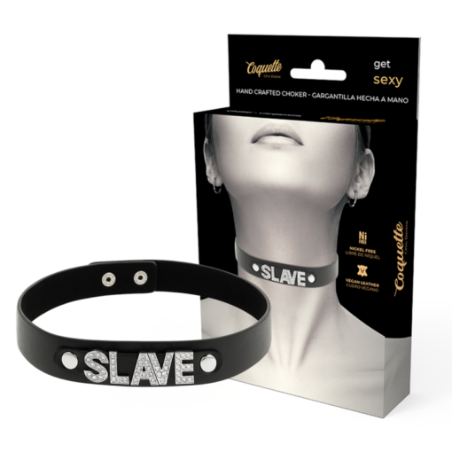 COQUETTE - CHIC DESIRE CHOKER CUERO VEGANO SLAVE