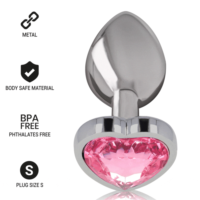INTENSE - PLUG ANAL METAL ALUMINIO CORAZÓN ROSA TALLA S - Imagen 7