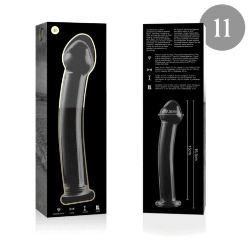 NEBULA SERIES BY IBIZA - MODELO 11 DILDO CRISTAL BOROSILICATO TRANSPARENTE 16 CM -O- 3 CM