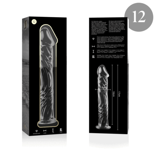 NEBULA SERIES BY IBIZA - MODELO 12 DILDO CRISTAL BOROSILICATO TRANSPARENTE 17 CM -O- 3.5 CM