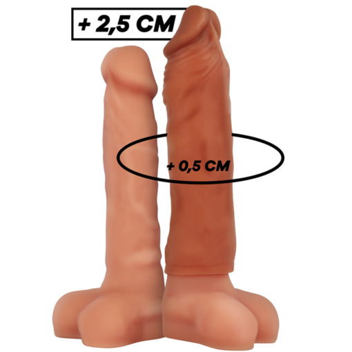 VIRILXL - EXTENSION DE PENE LIQUID SILICONE V5 MARRON
