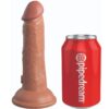 KING COCK - ELITE DILDO REALISTICO VIBRADOR  SILICONA 15.2 CM CARAMELO