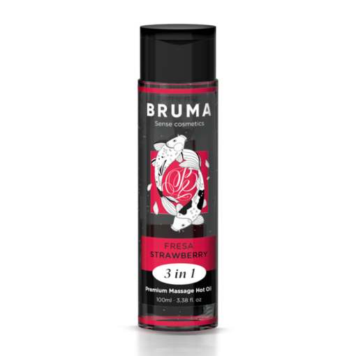 BRUMA - ACEITE DE MASAJE PREMIUM EFECTO CALOR SABOR FRESA 3 EN 1