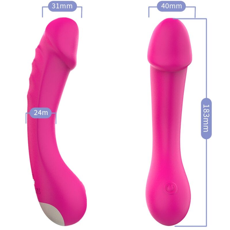 ARMONY - DILDO VIBRADOR PUNTO G SILICONA FUCSIA - Imagen 5