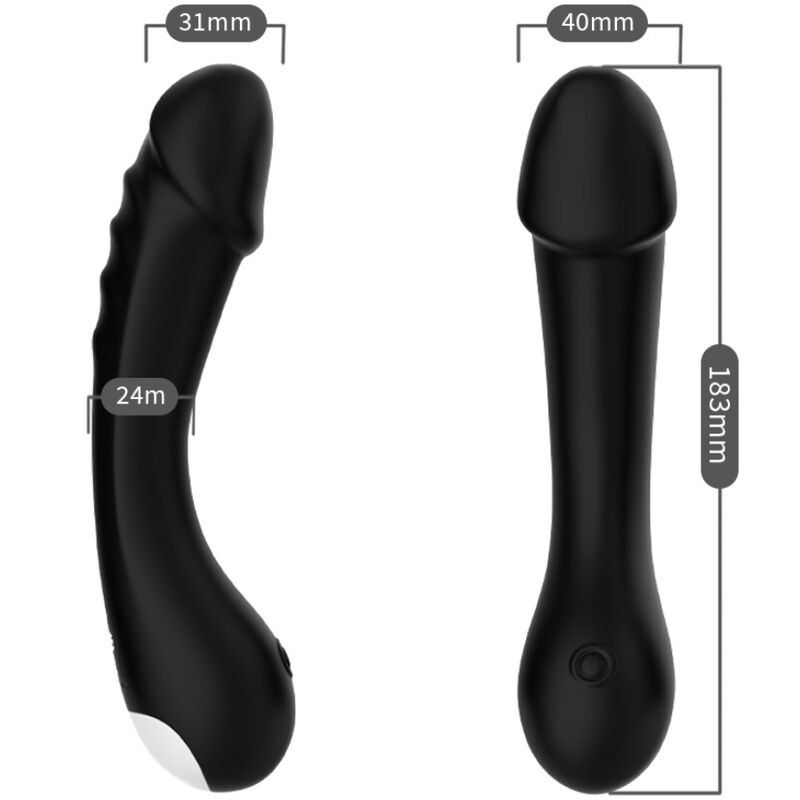 ARMONY - DILDO VIBRADOR PUNTO G SILICONA NEGRO - Imagen 5