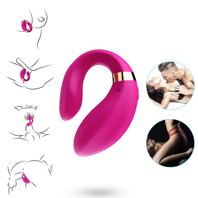 ARMONY - CRESCENT VIBRADOR PAREJA CONTROL REMOTO FUCSIA - Imagen 2