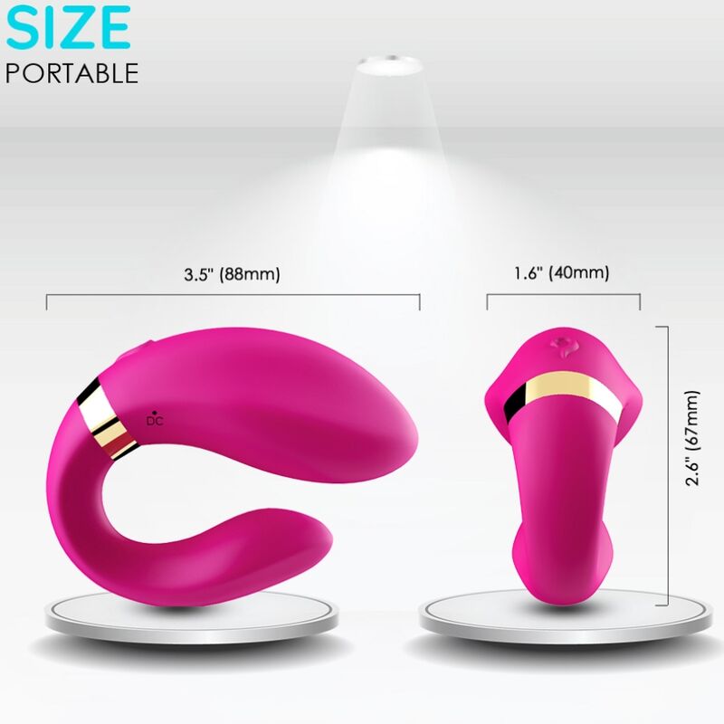 ARMONY - CRESCENT VIBRADOR PAREJA CONTROL REMOTO FUCSIA - Imagen 3