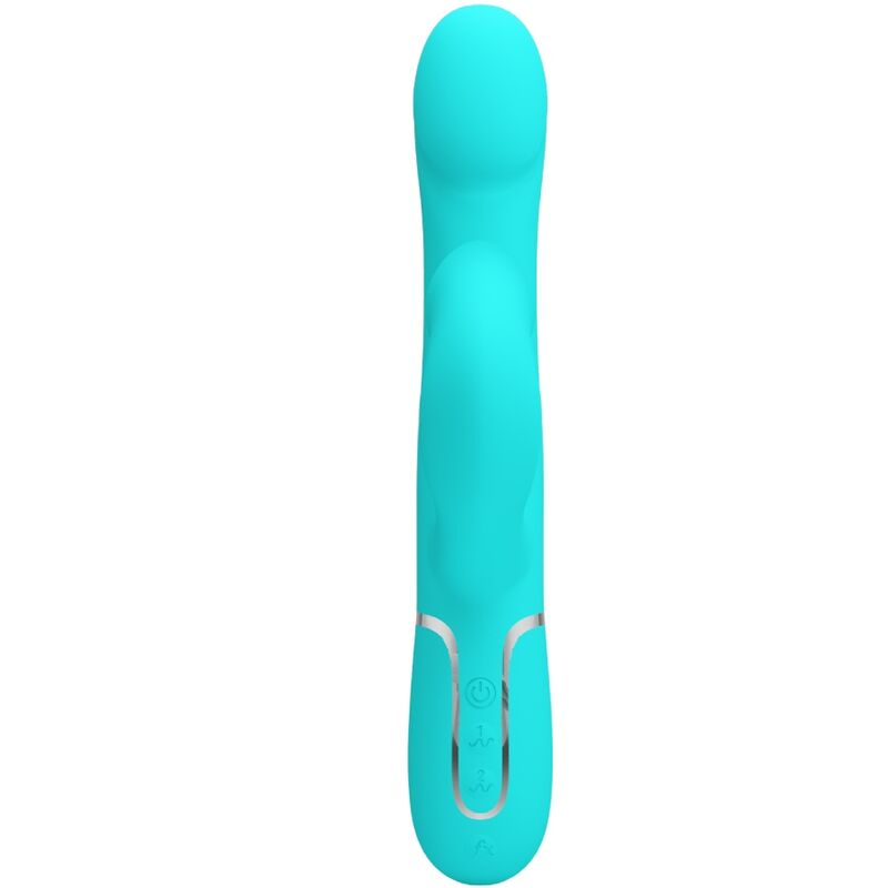 PRETTY LOVE - VIBRADOR RABBIT PERLAS VERDE AGUA - Imagen 2