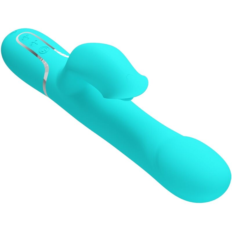 PRETTY LOVE - VIBRADOR RABBIT PERLAS VERDE AGUA - Imagen 4