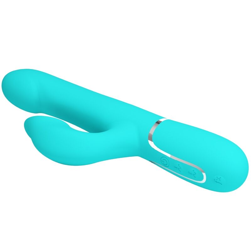 PRETTY LOVE - VIBRADOR RABBIT PERLAS VERDE AGUA - Imagen 6