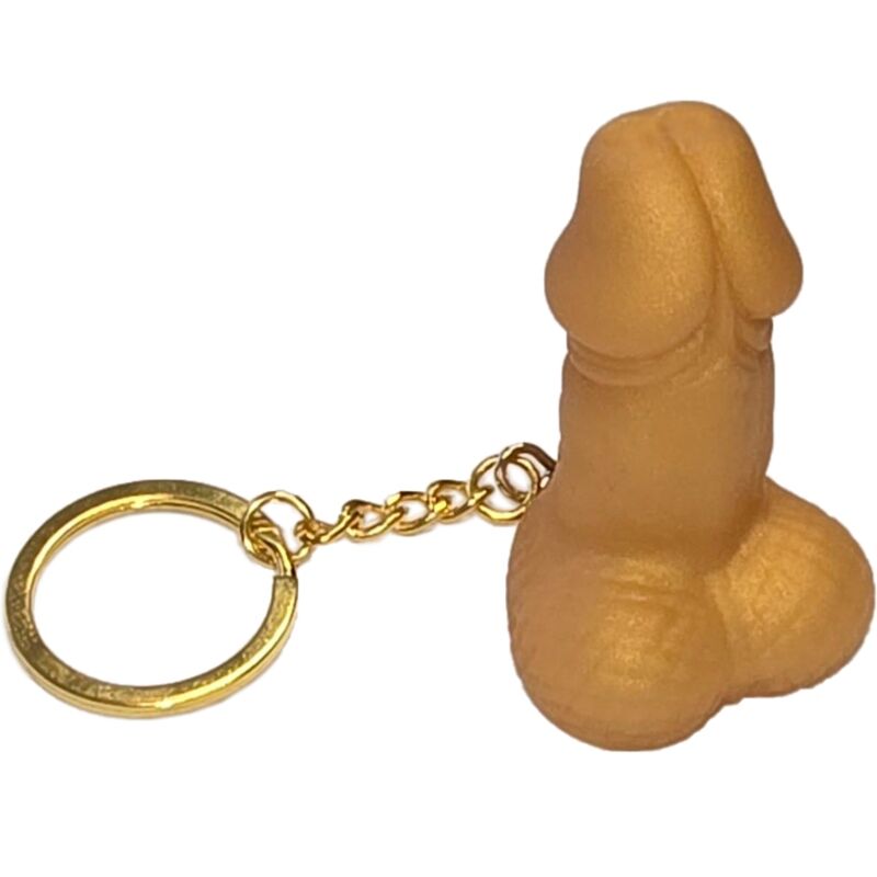 LLAVERO FORMA PENE DORADO