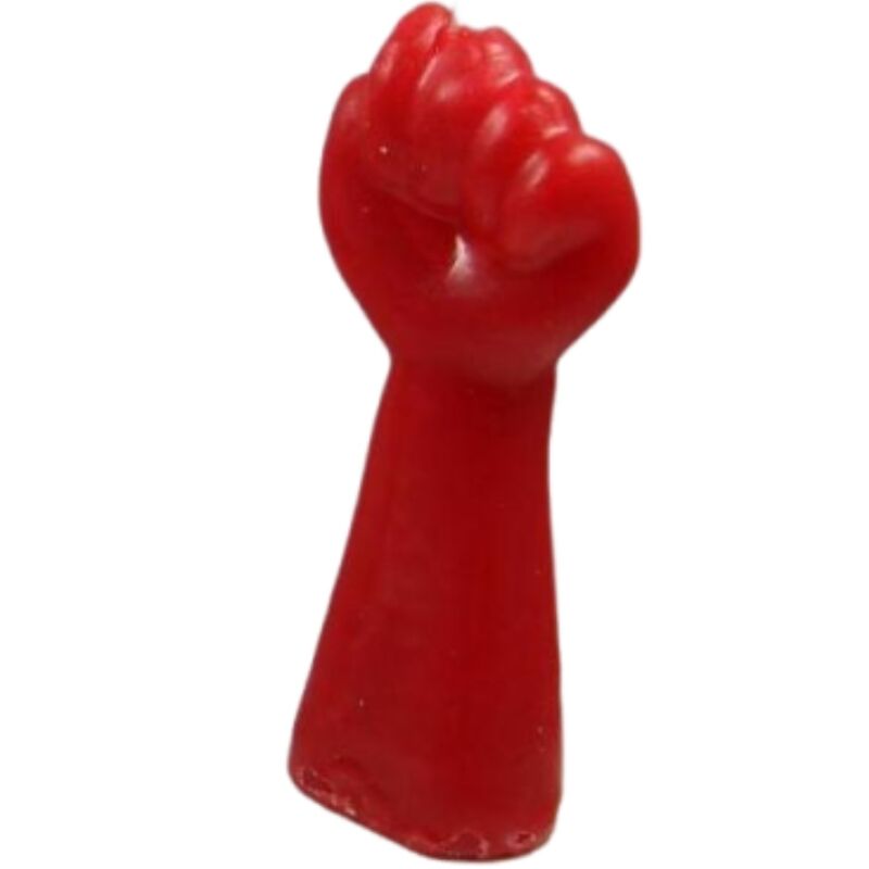VELA FORMA PUÑO ROJO