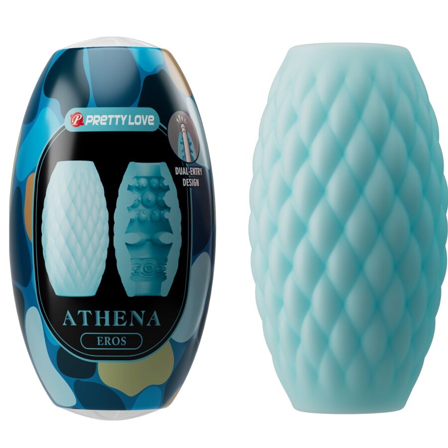 ATHENA EROS MASTURBADOR MASCULINO SILICONA CELESTE