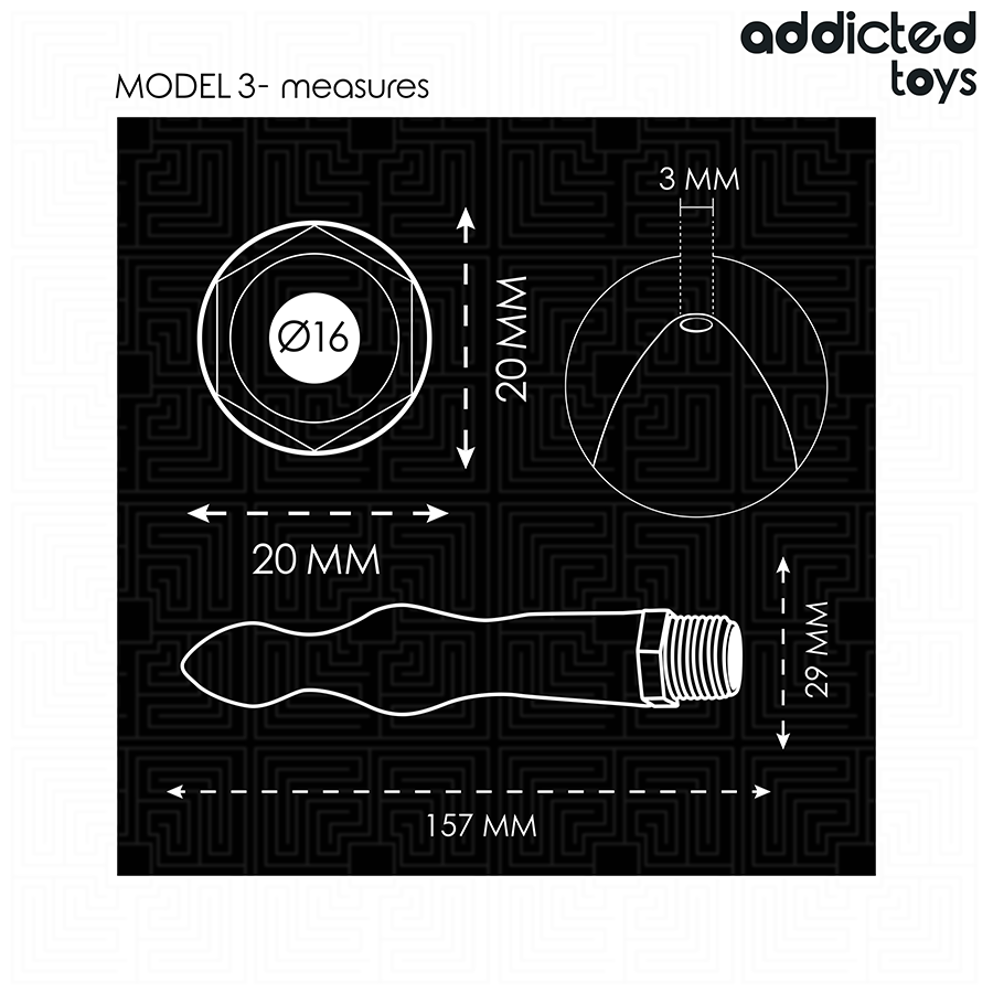 ADDICTED TOYS - LIMPIADOR ANAL CON ADAPTADOR UNIVERSAL MODELO 3 - Imagen 5