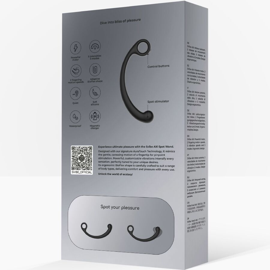 SNAIL VIBE - AXI VARITA DE MASAJE VIBRADORA NEGRO - Imagen 7