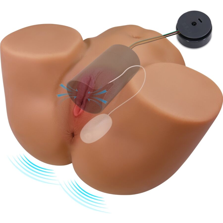 CRAZY BULL - GERIANN TRASERO FEMENINO REALISTA VIBRADOR  SUCCIONADOR CON SONIDO 5.5 KG - Imagen 4