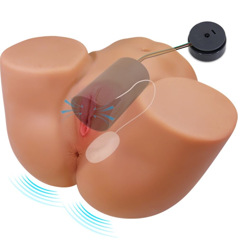 CRAZY BULL - ILANA TRASERO FEMENINO REALISTA VIBRADOR SUCCIONADOR CON SONIDO 6.8 KG - Imagen 3