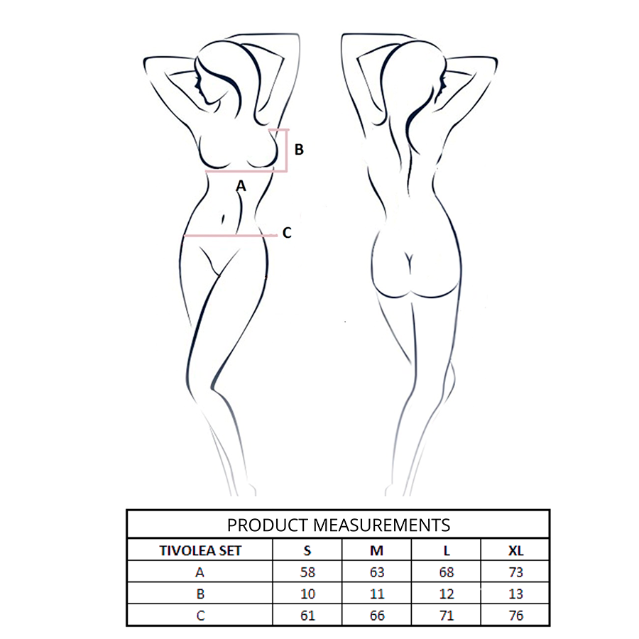 PASSION - TIVOLEA SET SUJETADOR + TANGA ROSA CLARO L/XL - Imagen 4