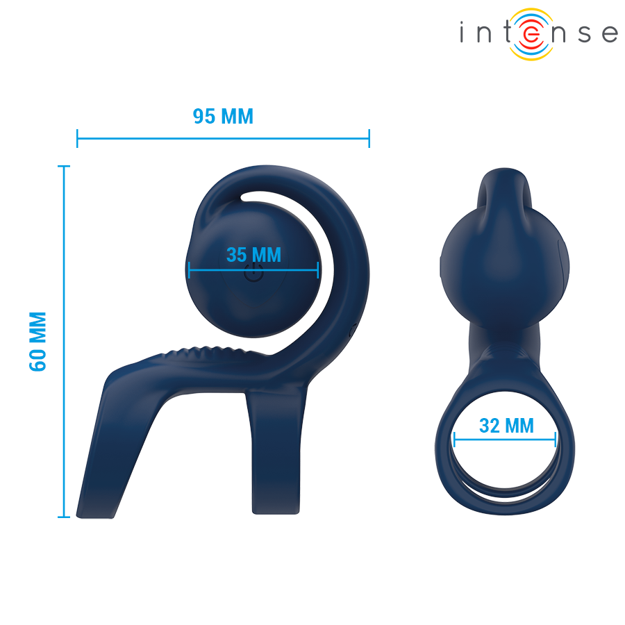 INTENSE - TYSON ANILLO POTENCIADOR CON CARACOL VIBRADOR Ø 3,2 CM - Imagen 5