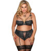 SUBBLIME - SET SUJETADOR Y PANTIES CON LIGUERO TALLA GRANDE