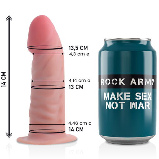 ROCKARMY - DUAL DENSITY TIGER DILDO REALISTA 14CM