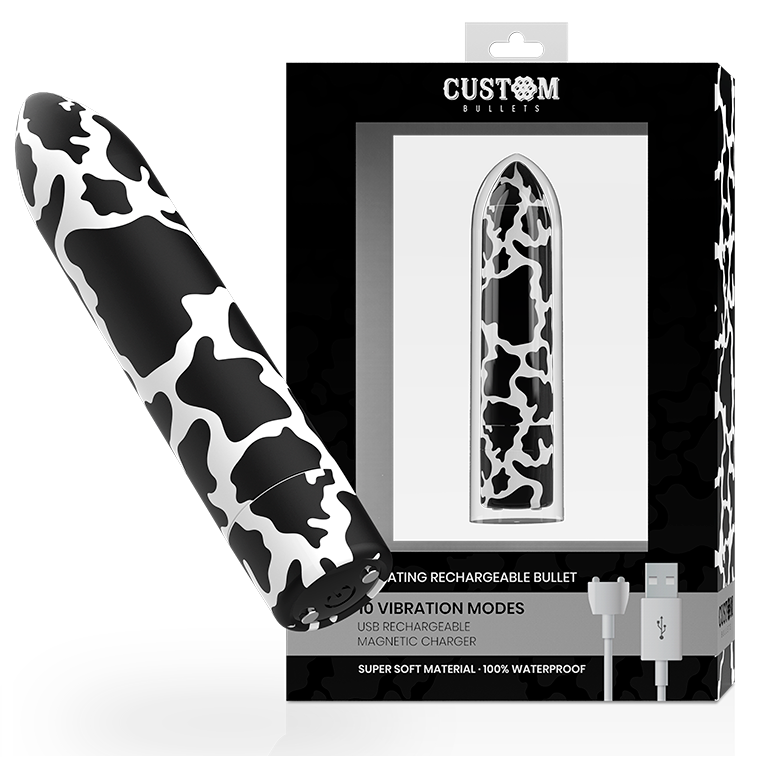 CUSTOM BULLETS - BALA RECARGABLE COW 10 INTENSIDADES - Imagen 2