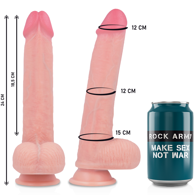 ROCKARMY - ARNÉS + LIQUID SILICONE DILDO PREMIUM KINGCOBRA 24CM - Imagen 3