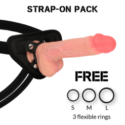 ROCKARMY - ARNÉS + LIQUID SILICONE DILDO PREMIUM SPITFIRE 21CM