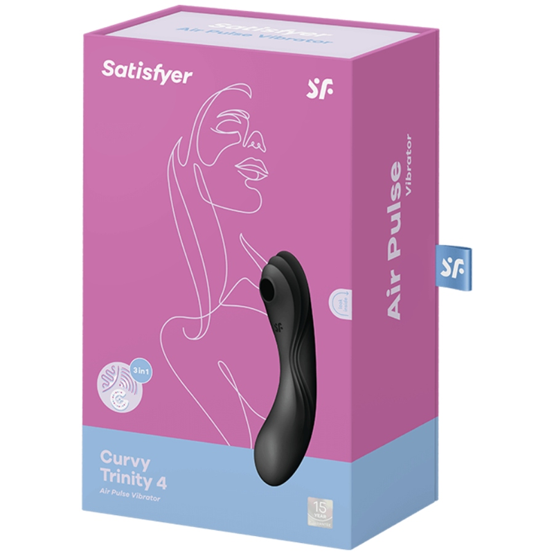 CURVY TRINITY 4 ESTIMULADOR Y VIBRADOR NEGRO - Imagen 3