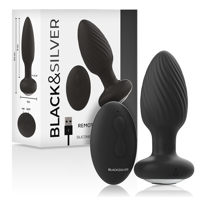 BLACKSILVER - WELLS PLUG ROTADOR ANAL SILICONA CONTROL REMOTO