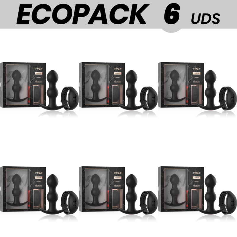 ECOPACK 6 UDS - ANBIGUO WATCHME CONTROL REMOTO PLUG VIBRADOR ANAL TIBERIO