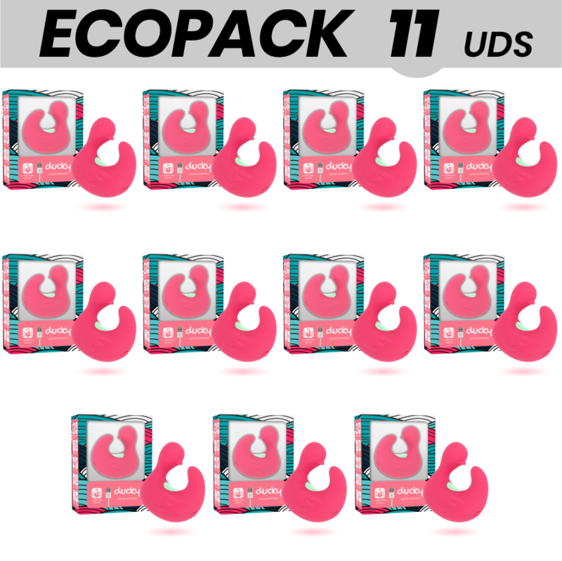 ECOPACK 11 UDS - HAPPY LOKY DEDAL ESTIMULADOR DE SILICONA RECARGABLE DUCKYMANIA