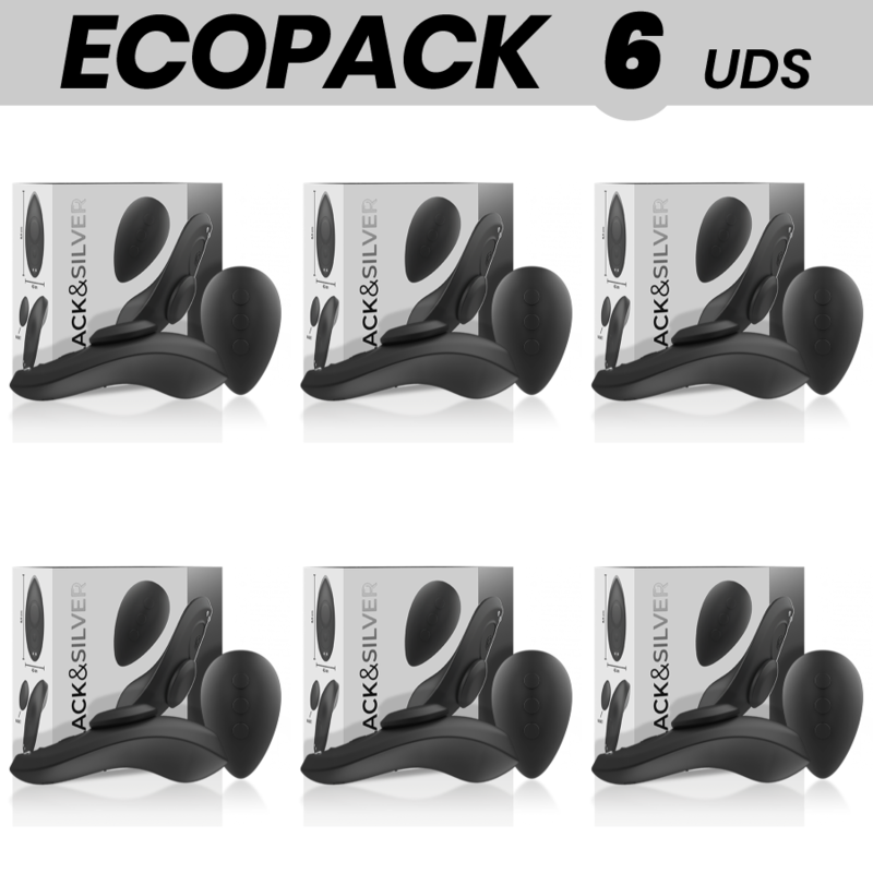 ECOPACK 6 UDS - BLACKSILVER PRESTON PANTIE MAGNETICO VIBRADOR SILICONA REMOTO