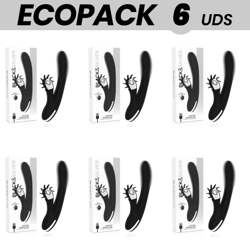 ECOPACK 6 UDS - BLACKSILVER BUNNY JOHNNY VIBRATING VIBE