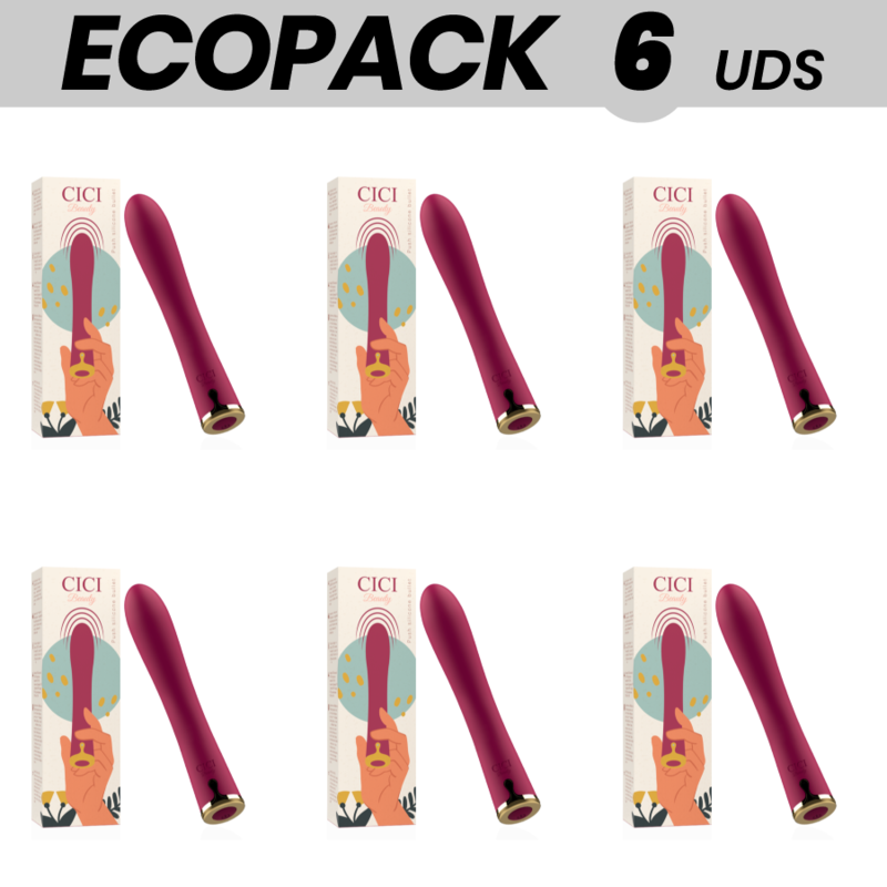 ECOPACK 6 UDS - CICI BEAUTY VIBRADOR PREMIUM SILICONE UP  DOWN