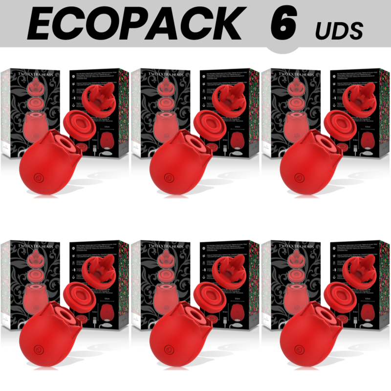 ECOPACK 6 UDS - MIA ESTIMULADOR CLITORIS DOS CABEZALES 3 EN 1 EDICIÓN DE LUJO