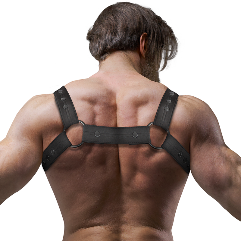 FETISH SUBMISSIVE ATTITUDE - ARNÉS DEPORTIVO AJUSTABLE NEOPRENO PECHO HOMBRE - Imagen 3