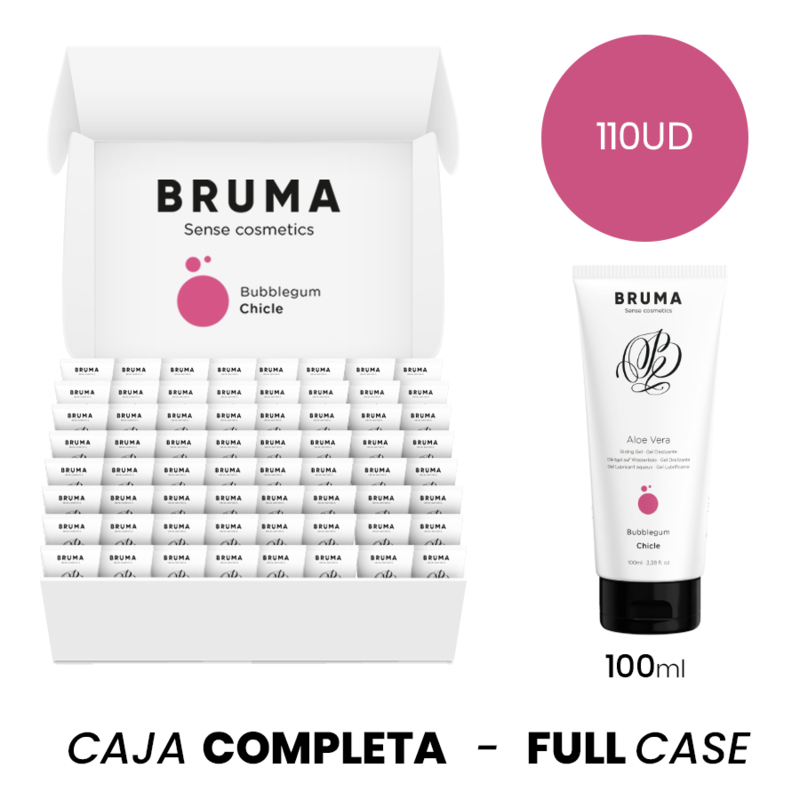 MOQ 110 - BRUMA GEL DESLIZANTE CON ALOE VERA SABOR A CHICLE - 100 ML