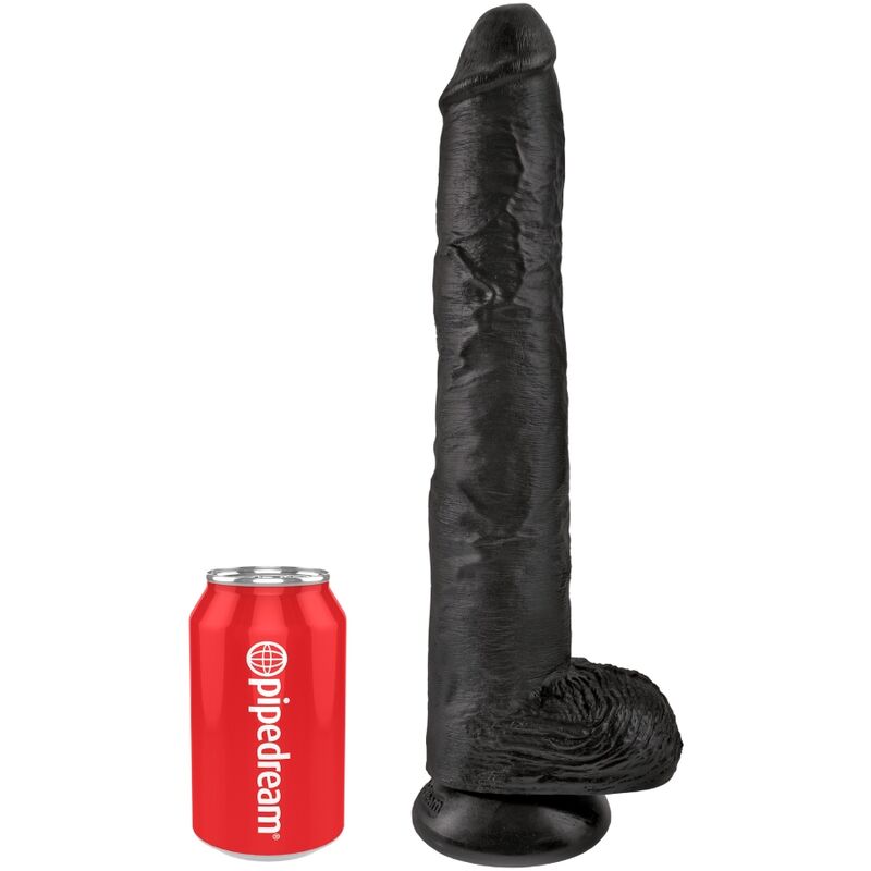 KING COCK - PENE REALÍSTICO CON TESTÍCULOS 30.5 CM NEGRO - Imagen 5