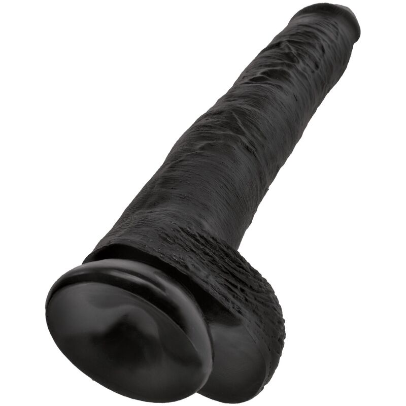 KING COCK - PENE REALÍSTICO CON TESTÍCULOS 30.5 CM NEGRO - Imagen 4