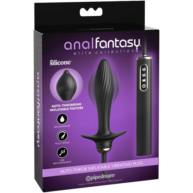 AUTO-THROB PLUG ANAL INFLABLE VIBRADOR DE SILICONA