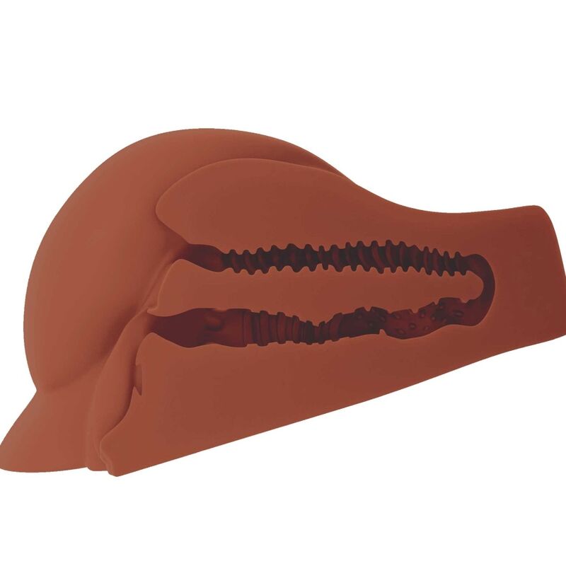 MASTURBADOR PERFECT ASS XL DOBLE ENTRADA MARRON - Imagen 3