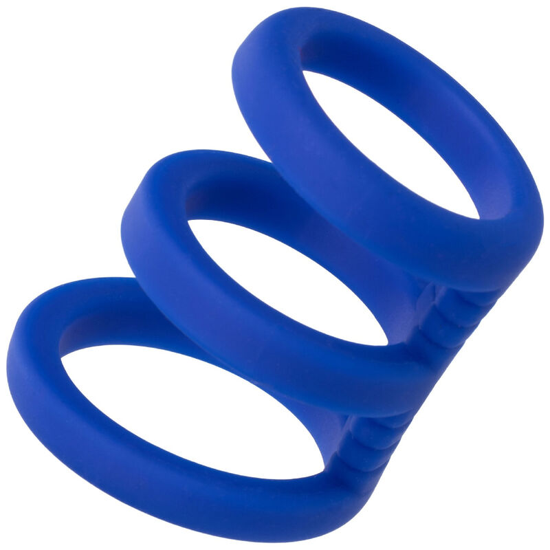 CALEXOTICS - ADMIRAL JAULA TRIPLE PARA PENE AZUL - Imagen 3