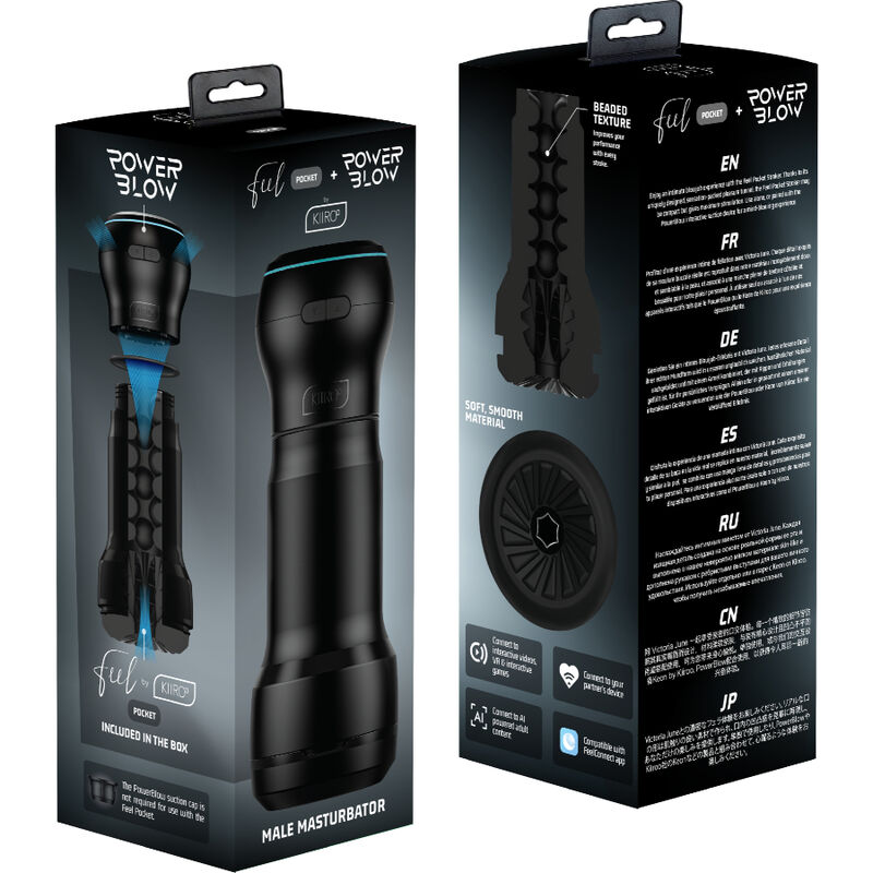 FEEL POCKET MASTURBADOR MASCULINO BOLSILLO + POWER BLOW - Imagen 5