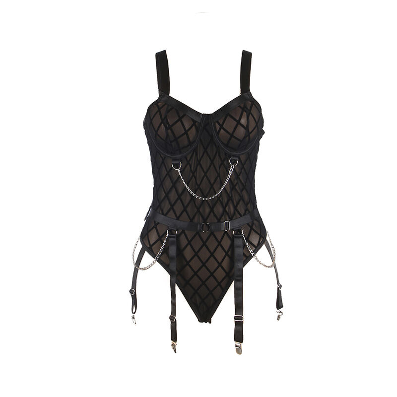 SUBBLIME - 954260 BODY CON CADENAS + LIGUEROS NEGRO S/M - Imagen 5